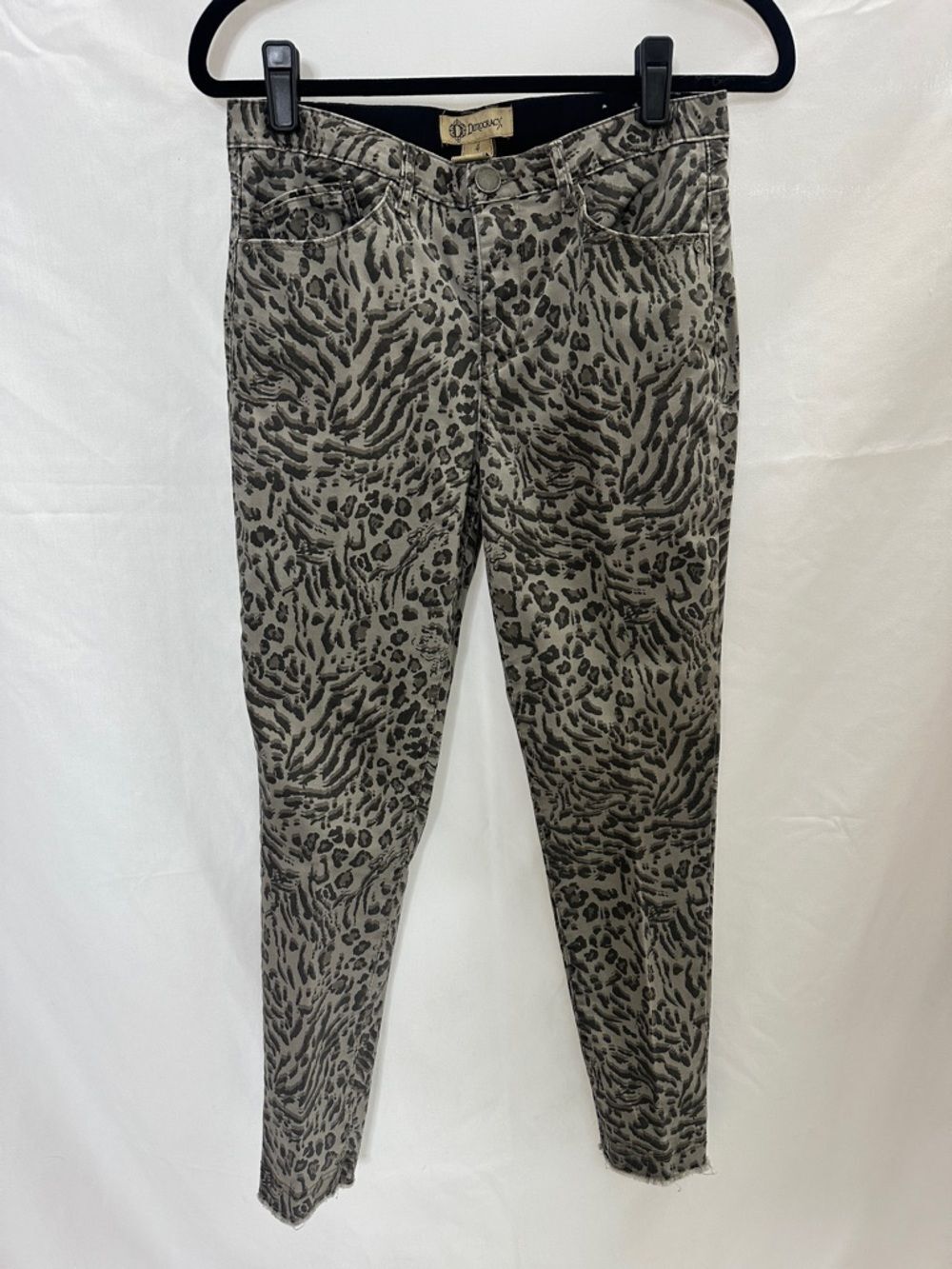 Democracy Taupe & Black Animal Print Skinny Jeans